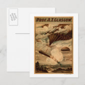 Carte Postale Poster du Cirque de Glasgow Hot Air Balloon (Devant / Derrière)