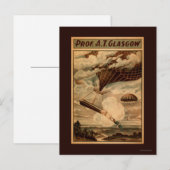 Carte Postale Poster du Cirque de Glasgow Hot Air Balloon (Devant / Derrière)