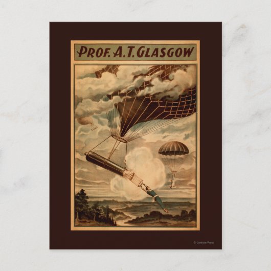 Carte Postale Poster du Cirque de Glasgow Hot Air Balloon (Devant)