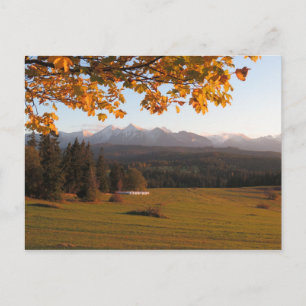 Carte Postale Poster du coucher de soleil des Tatras d'automne
