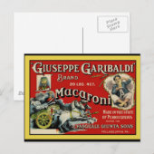 Carte Postale Poster du Étiquette Art vintage Macaroni (Devant / Derrière)