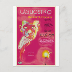 Carte Postale Poster du film de Cagliostro (Boris Karloff)