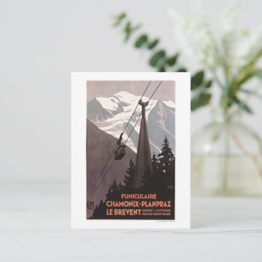 Carte Postale Poster du funiculaire Le Brevent (Debout devant)