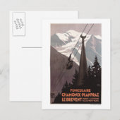 Carte Postale Poster du funiculaire Le Brevent (Devant / Derrière)