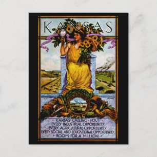 Carte Postale Poster du Kansas 1911