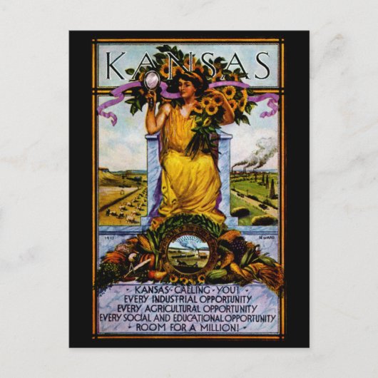 Carte Postale Poster du Kansas 1911 (Devant)