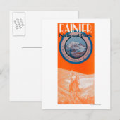 Carte Postale Poster du Mont Rainier - Équitation (Devant / Derrière)