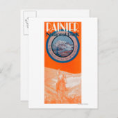 Carte Postale Poster du Mont Rainier - Équitation (Devant / Derrière)