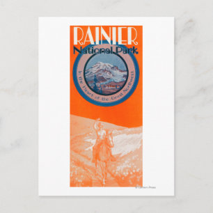 Carte Postale Poster du Mont Rainier - Équitation