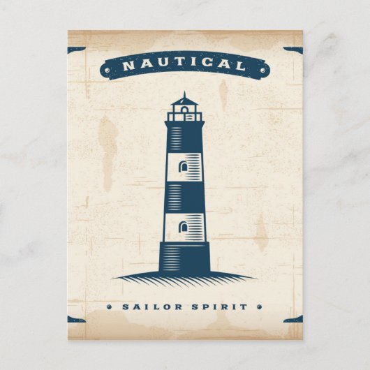 Carte Postale Poster du phare vintage 1 (Devant)