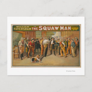 Carte Postale Poster du Squaw Man Western Drama Theatre