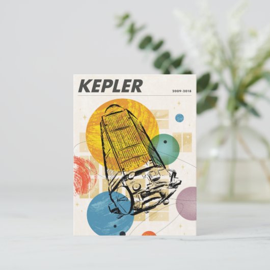 Carte Postale Poster du télescope spatial Kepler. (Debout devant)