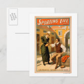 Carte Postale Poster du théâtre de boxe Sporting LifeBoxer (Devant / Derrière)