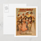 Carte Postale Poster du théâtre Extravaganza Hurly Burly (Devant / Derrière)