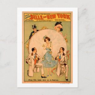 Carte Postale Poster du théâtre musical "Belle of New York"