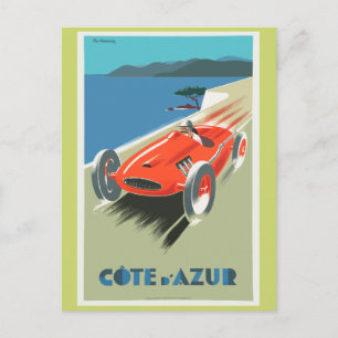 Carte Postale Poster du Vintage voyage Cote A Azur