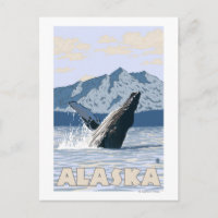 Poster du Vintage voyage de baleines à bosse d'Ala