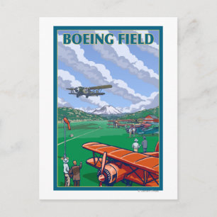 Carte Postale Poster du Vintage voyage de Boeing Field