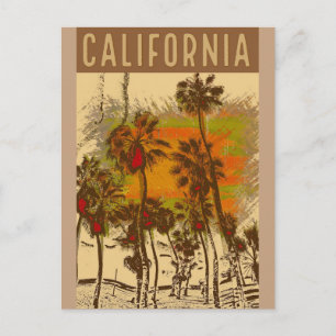 Carte Postale Poster du Vintage voyage de la Californie