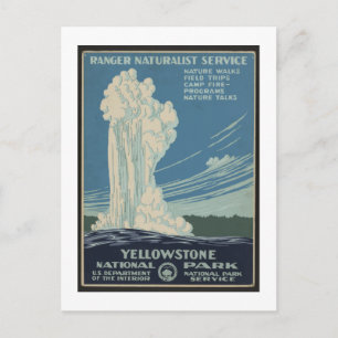 Carte Postale Poster du Vintage voyage du parc national Yellowst