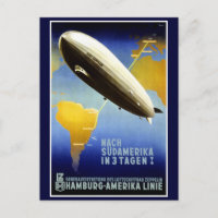 Poster du Vintage voyage Graf Zeppelin Line