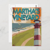 Carte Postale Poster du Vintage voyage Marthas Vineyard (Devant / Derrière)