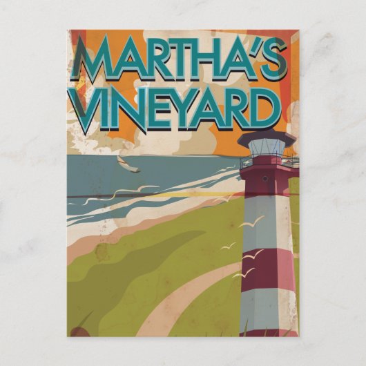 Carte Postale Poster du Vintage voyage Marthas Vineyard (Devant)