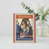 Carte Postale Poster du Vintage voyage Philadelphie (Debout devant)