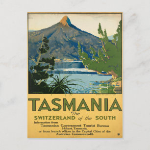 Carte Postale Poster du Vintage voyage Tasmanie Australie