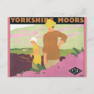 Carte Postale Poster du Vintage voyage Yorkshire Moors