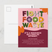 Carte Postale Poster éducatif Fight Food Waste (Devant / Derrière)