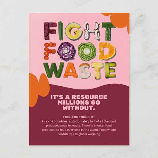 Carte Postale Poster éducatif Fight Food Waste (Devant)