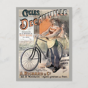 Carte Postale Poster en français vintage