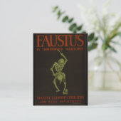 Carte Postale Poster Faustus Squelette rétro Vintage (Debout devant)