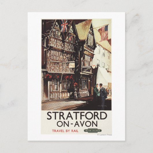 Carte Postale Poster ferroviaire Garrick Inn and Harvard House (Devant)