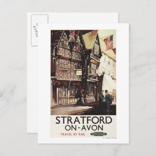 Carte Postale Poster ferroviaire Garrick Inn and Harvard House (Devant / Derrière)