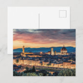 Carte Postale Poster Florence au coucher du soleil (Devant / Derrière)