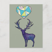 Carte Postale Poster Geo Deer Heart (Devant)