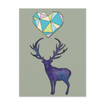 Poster Geo Deer Heart