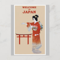 Poster japonais Geisha Vintage voyage