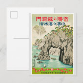 Carte Postale Poster japonais Vintage voyage (Devant / Derrière)