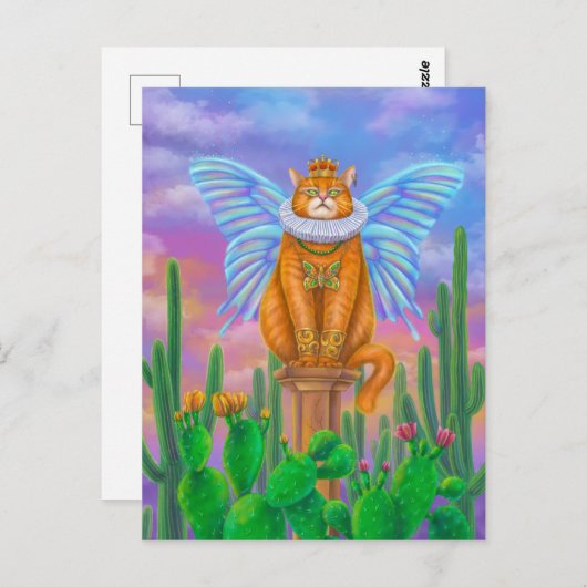 Carte Postale Poster King cat (Devant / Derrière)