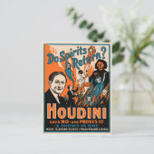 Carte Postale Poster magique vintage Houdini (Debout devant)