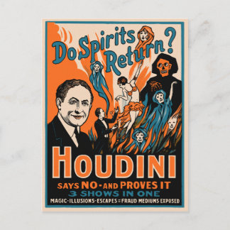 Carte Postale Poster magique vintage Houdini