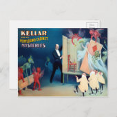 Carte Postale Poster magique vintage Kellar (Devant / Derrière)