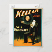 Carte Postale Poster magique vintage Kellar (Devant / Derrière)