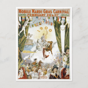 Carte Postale Poster Mobile Mardi Gras1900