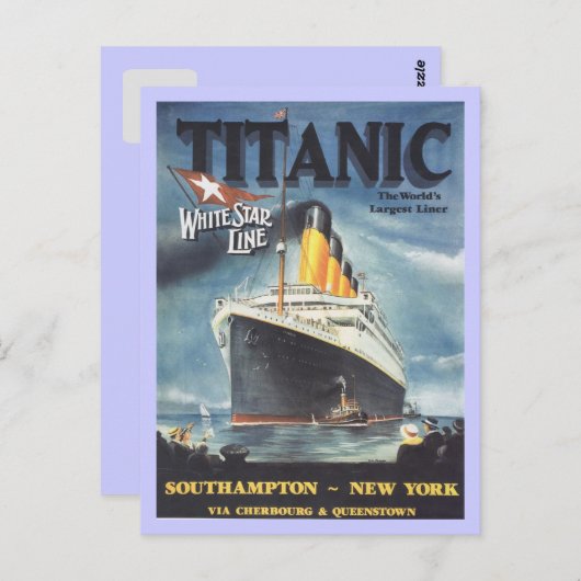Carte Postale Poster original Titanic (Devant / Derrière)
