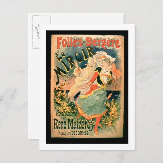 Carte Postale Poster pour 'Le Miroir' aux Folies-Bergere, un pa (Devant / Derrière)