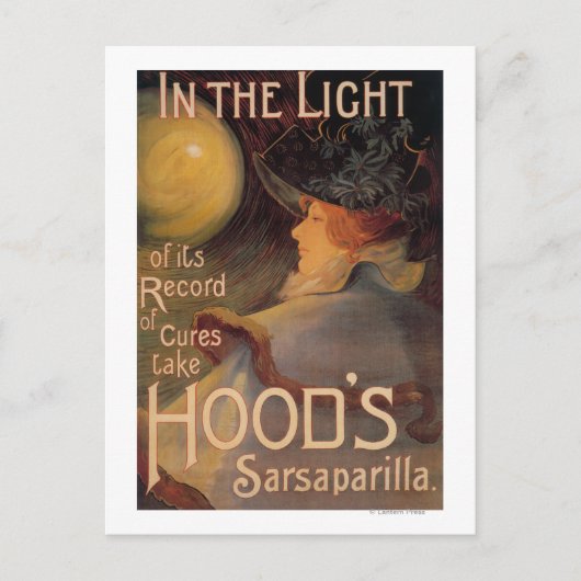 Carte Postale Poster promotionnel de la Sarsaparilla de Hood (Devant)